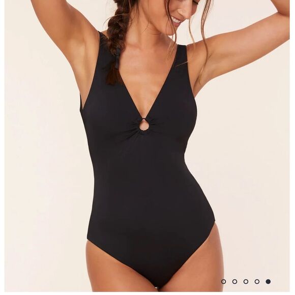 Andie The Bonita One Piece swimsuit black size Small NWT - Picture 2 of 8